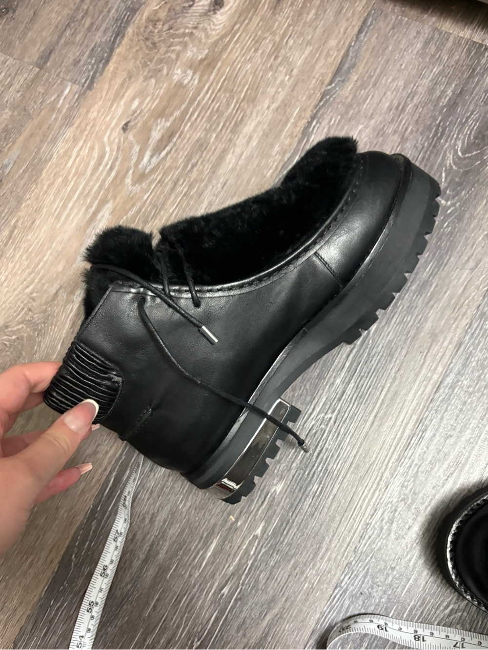 OPENING CEREMONY Duke Black Leather Shearling Boots EU 36 NWOB